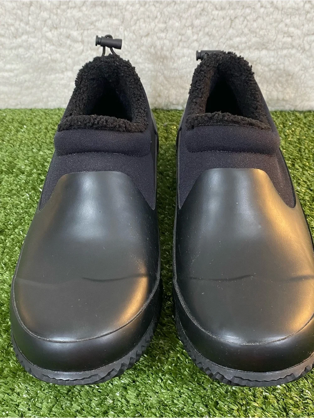 Kensie Carmella Duck Boots Women's Size 8 Winter Rain Clog Black Waterproof Fur